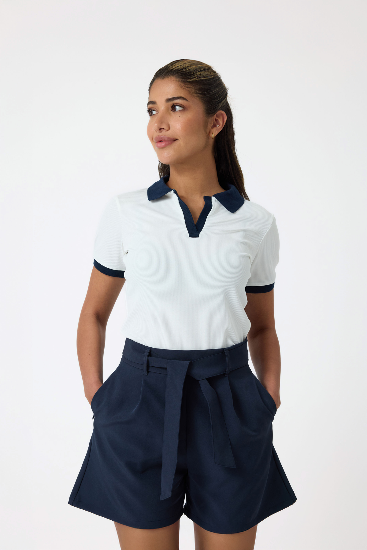 Oceanform Uniform - Women's Everyday Polo White/Navy