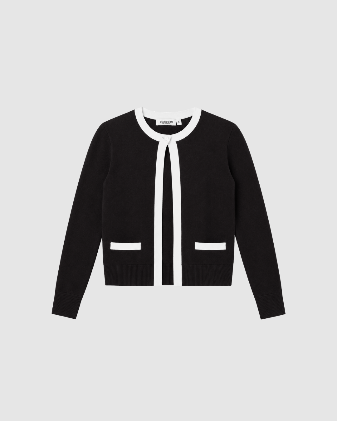 Oceanform Uniform - Womens Cardigan Black/White