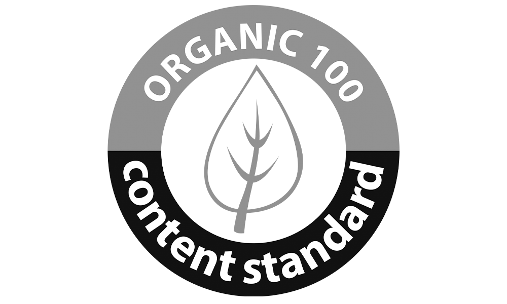 sustainability ORGANIC 100 tag