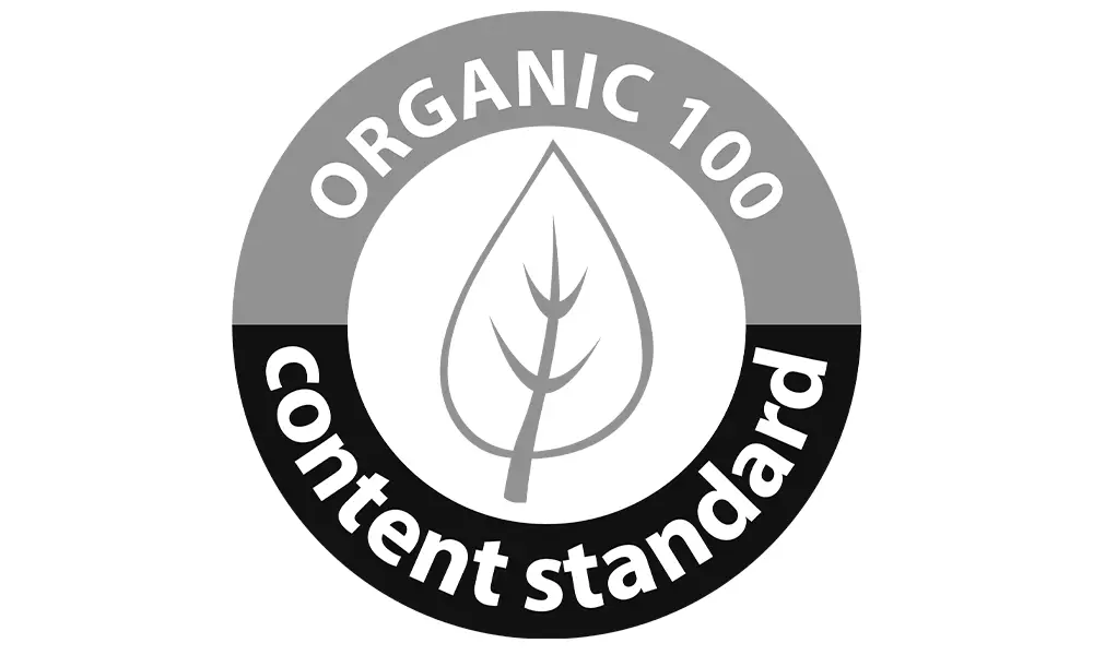 sustainability ORGANIC 100 tag