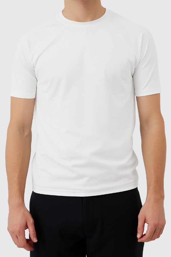 men ss rash vest white