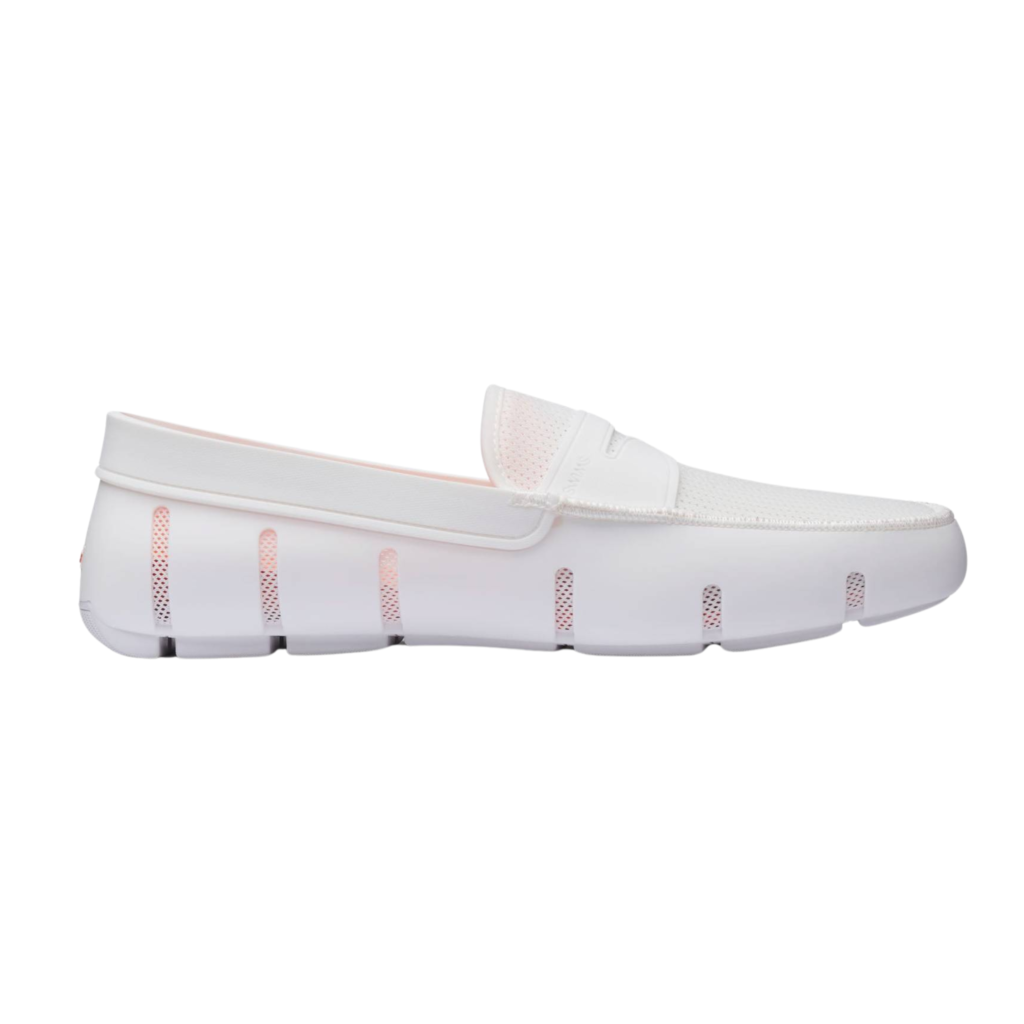 swims white loafers